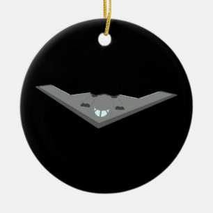 Anpassade B2 Stealth Bomber Flygning Julgransprydnad Keramik