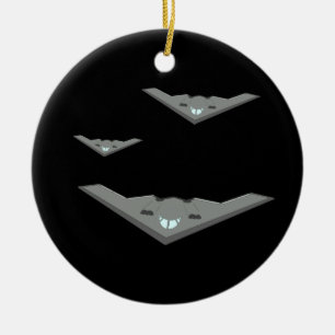 Anpassade B2 Stealth Bomber Flygning Julgransprydnad Keramik