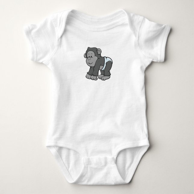 Anpassade Baby Ape Tee Shirt (Framsida)