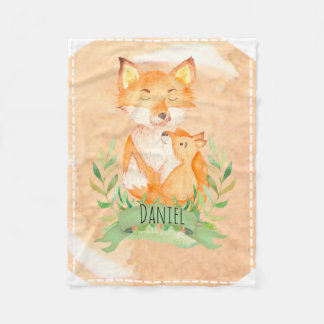 Anpassade Baby Fox Fleece Blanket