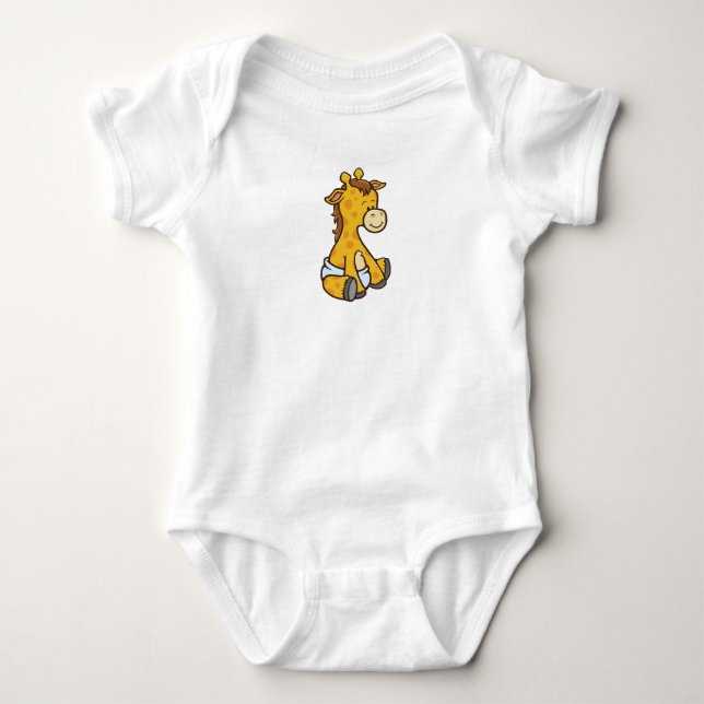Anpassade Baby Giraffe Tee (Framsida)