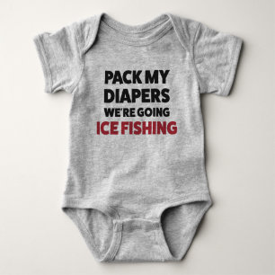 Anpassade Baby Ice Fishing Bodydräkt T Shirt