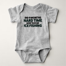 Anpassade Baby Ice Fishing Bodydräkt T Shirt