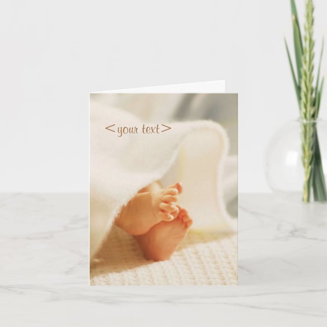 Anpassade baby-kort kort (Framsida)