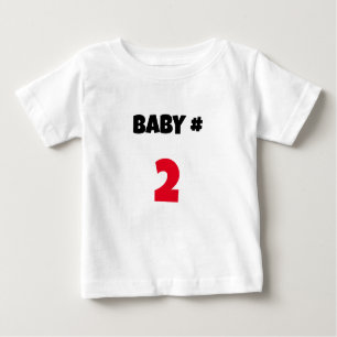 Anpassade Baby # Meddelande T Shirt