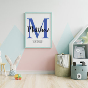 Anpassade Baby Namn Poster