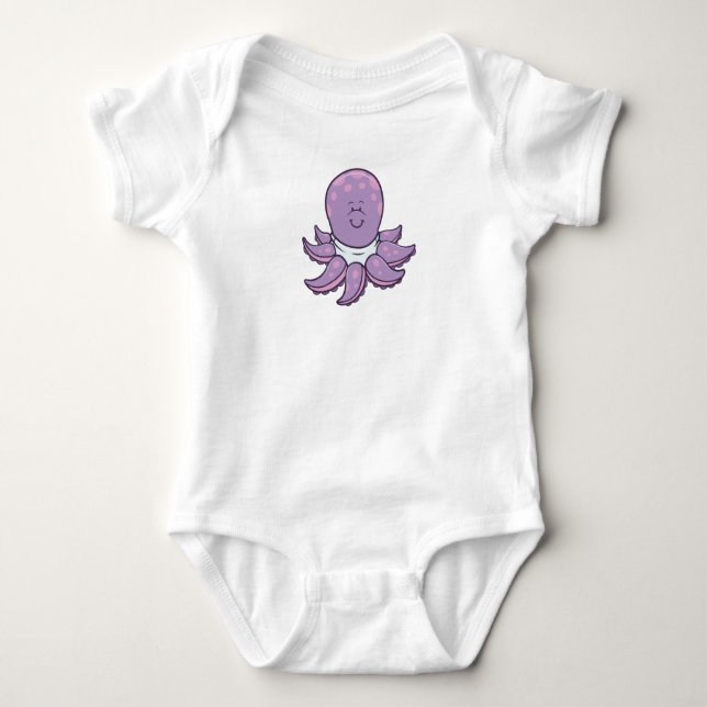 Anpassade Baby Octopus Tee (Framsida)