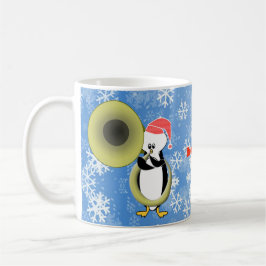 Anpassade Baby Penguin Tuba jul Mugg