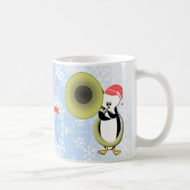 Anpassade Baby Penguin Tuba jul Mugg