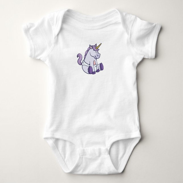 Anpassade Baby Unicorn Tee Shirt (Framsida)
