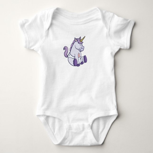 Anpassade Baby Unicorn Tröja (Framsida)