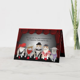 Anpassade Bachelorette Kattunge Valentine Helgkort