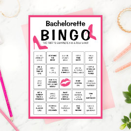 Anpassade Bachelorette Party Bingo Game Card Inbjudningar