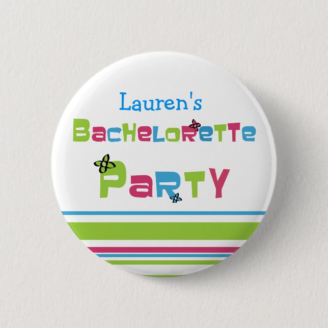 Anpassade Bachelorette Party Button Knapp (Framsida)