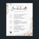 Anpassade Bachelorette Scavenger Wildblommor<br><div class="desc">Det vackra anpassadet Bachelorette Scavenger Hunt Game! Du kan anpassa den med dina spel,  poängen och brudens namn.</div>