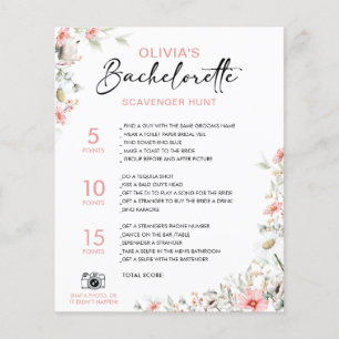 Anpassade Bachelorette Scavenger Wildblommor