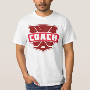 Anpassade Back Print Hockey Coach T-Shirt