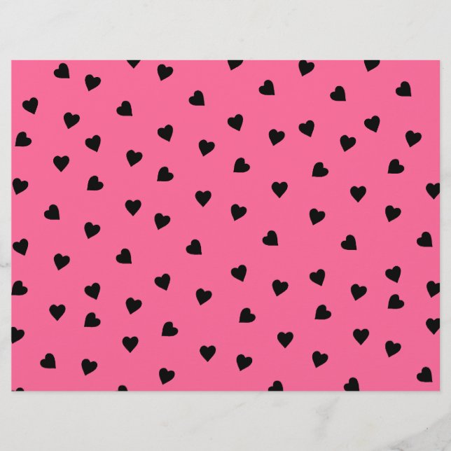 Anpassade Background Färg Hearts Letterhead (Framsida)