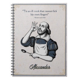 Anpassade bakrecept Chef Elegant Anteckningsbok