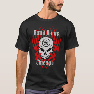 Anpassade Band Namn Skull T Shirt