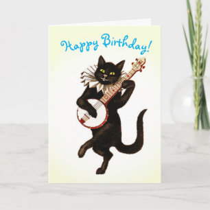 ANPASSADE BANJO CAT BIRTHDAY CARD KORT