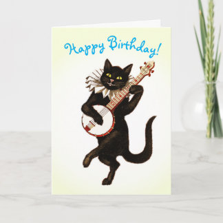 ANPASSADE BANJO CAT BIRTHDAY CARD KORT