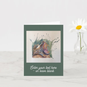 Anpassade Barking Baboon Hälsning Card Kort