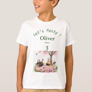 Anpassade barn födelsedagsdjur Hedersgäst   T Shirt