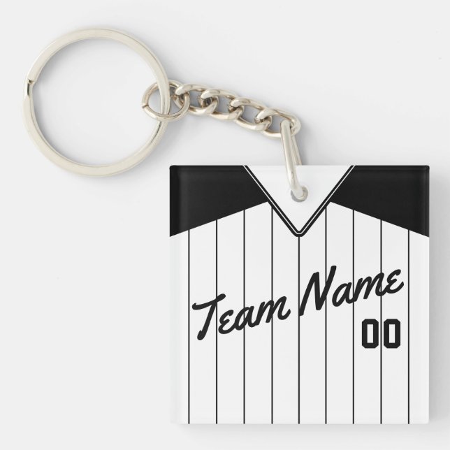 Anpassade Baseball Softball Jersey Nyckelring (Framsidan)