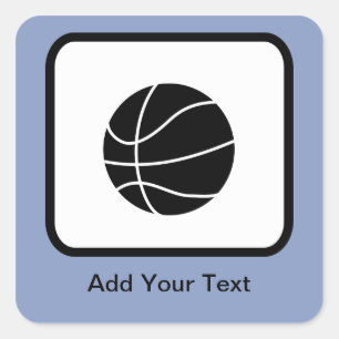 Anpassade Basketball-Logotyp Fyrkantigt Klistermärke