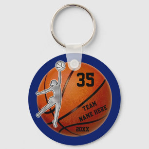 Anpassade Basketball Team Gift Ideas för flickor Nyckelring