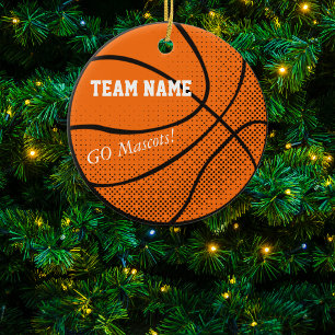 Anpassade Basketball Team Julgransprydnad Keramik