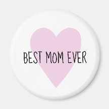 Anpassade Bästa Mamma någonsin Rosa Heart Magnet