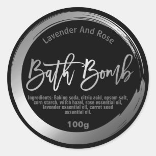 Anpassade Bath Bomb-etikett Runt Klistermärke