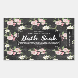 Anpassade Bath Soak Laak Handmade Business Rektangulärt Klistermärke
