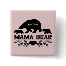 Anpassade Bear Mamma Unge Silhouette