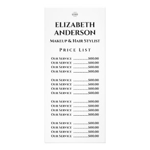 Anpassade Beauty Salon Pris List-mall Reklamkort