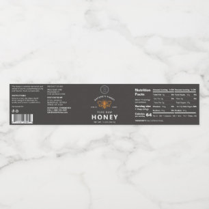 Anpassade Bee Théred Honung Burk Wraparound Label Vattenflaska Etikett