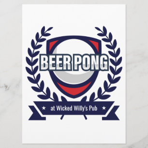 Anpassade Beer Pong Regler Card Program
