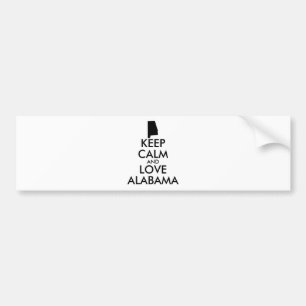 Anpassade BEHÅLLA LUGN och KÄRLEK ALABAMA Bildekal