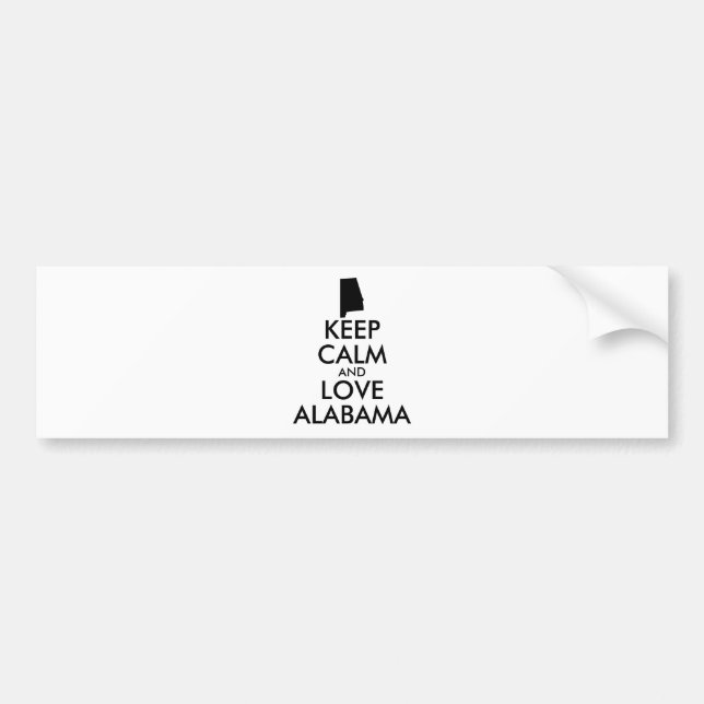 Anpassade BEHÅLLA LUGN och KÄRLEK ALABAMA Bildekal (Framsidan)
