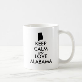 Anpassade BEHÅLLA LUGN och KÄRLEK ALABAMA Kaffemugg