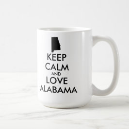 Anpassade BEHÅLLA LUGN och KÄRLEK ALABAMA Kaffemugg
