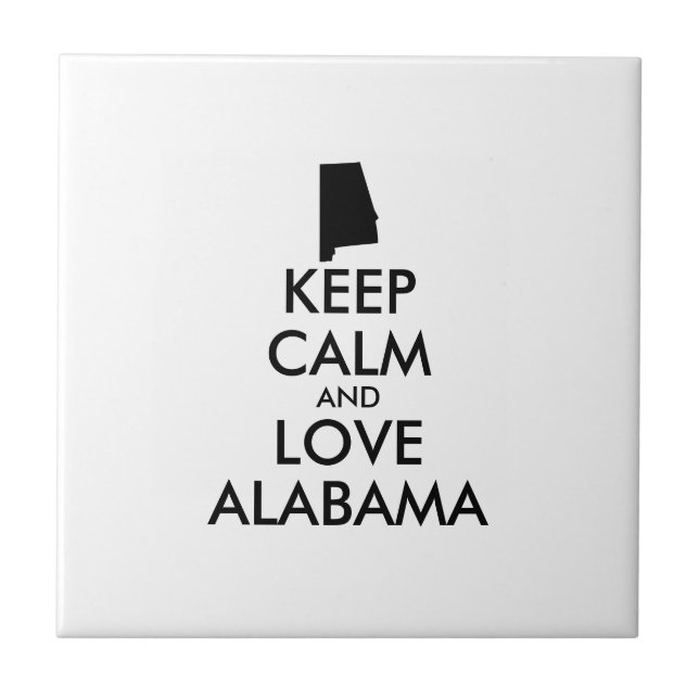 Anpassade BEHÅLLA LUGN och KÄRLEK ALABAMA Kakelplatta (Framsidan)