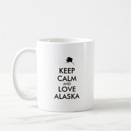 Anpassade BEHÅLLA LUGN och KÄRLEK ALASKA Kaffemugg