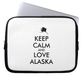 Anpassade BEHÅLLA LUGN och KÄRLEK ALASKA Laptop Sleeve