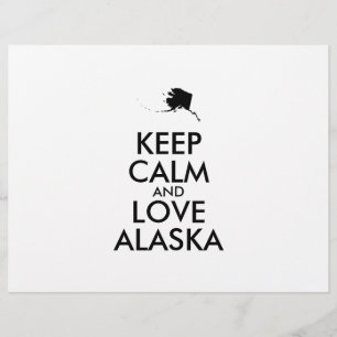 Anpassade BEHÅLLA LUGN och KÄRLEK ALASKA Reklamblad