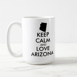 Anpassade BEHÅLLA LUGN och KÄRLEK ARIZONA Kaffemugg