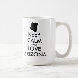Anpassade BEHÅLLA LUGN och KÄRLEK ARIZONA Kaffemugg