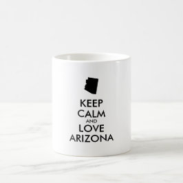 Anpassade BEHÅLLA LUGN och KÄRLEK ARIZONA Kaffemugg